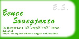 bence sovegjarto business card